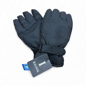 Igloos Men’s Black Winter Snow Gloves. - L